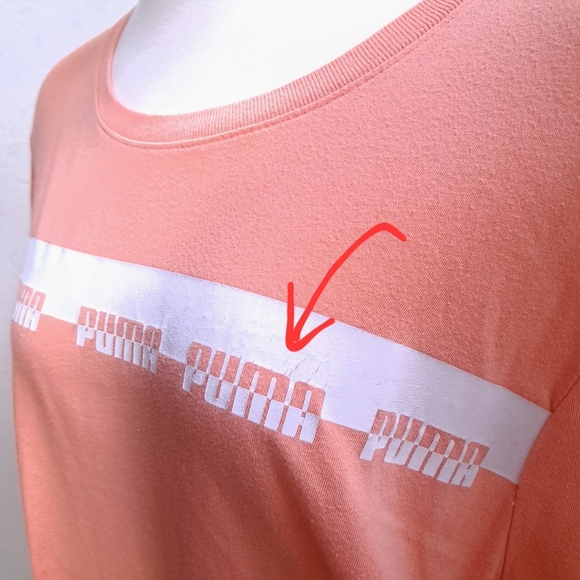 PUMA | Women's coral pink Casual logo graphic T shirt - Picture 2 of 7